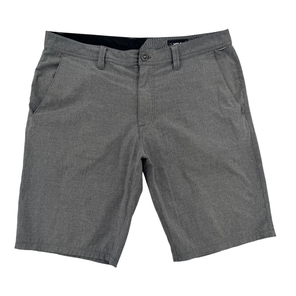 Volcom Surf & Turf Hybrid Shorts Mens 36 Grey 4-Way Stretch Chino Walk Shorts